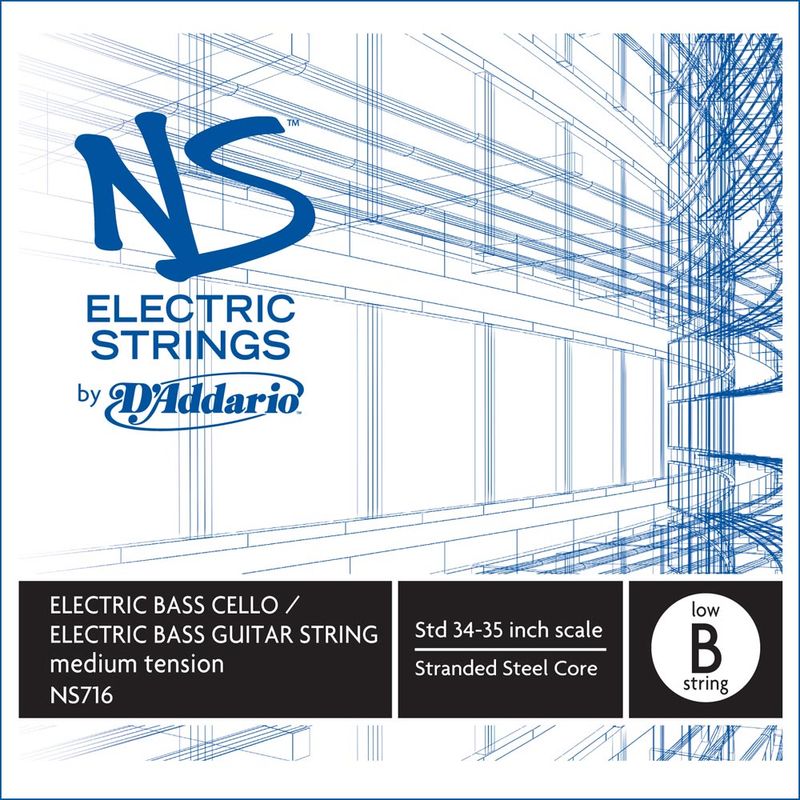 Daddario Orchestral NS716 NS Electric OmniBass LOW B 34'' /Medium Tension