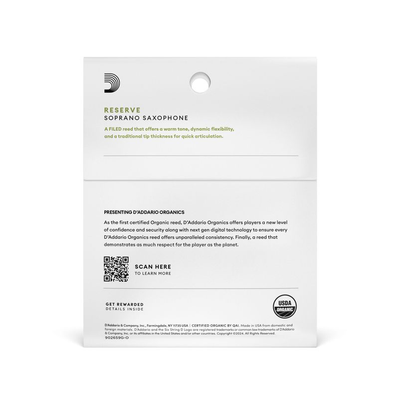 D'Addario ODIR0325 Org. Reserve Sopran-sax 3-p 2.5