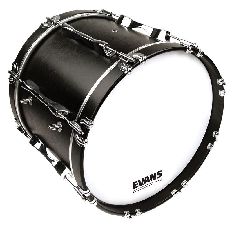 Evans BD24MX2W 24'' Bastrumskinn March Bass White
