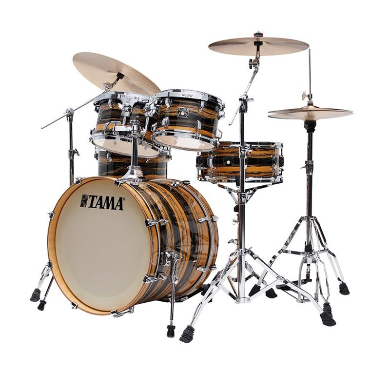 Tama CK50RS-NET Superstar Classic MA 5-del Shell-kit, Natural Ebony Tiger Wrap