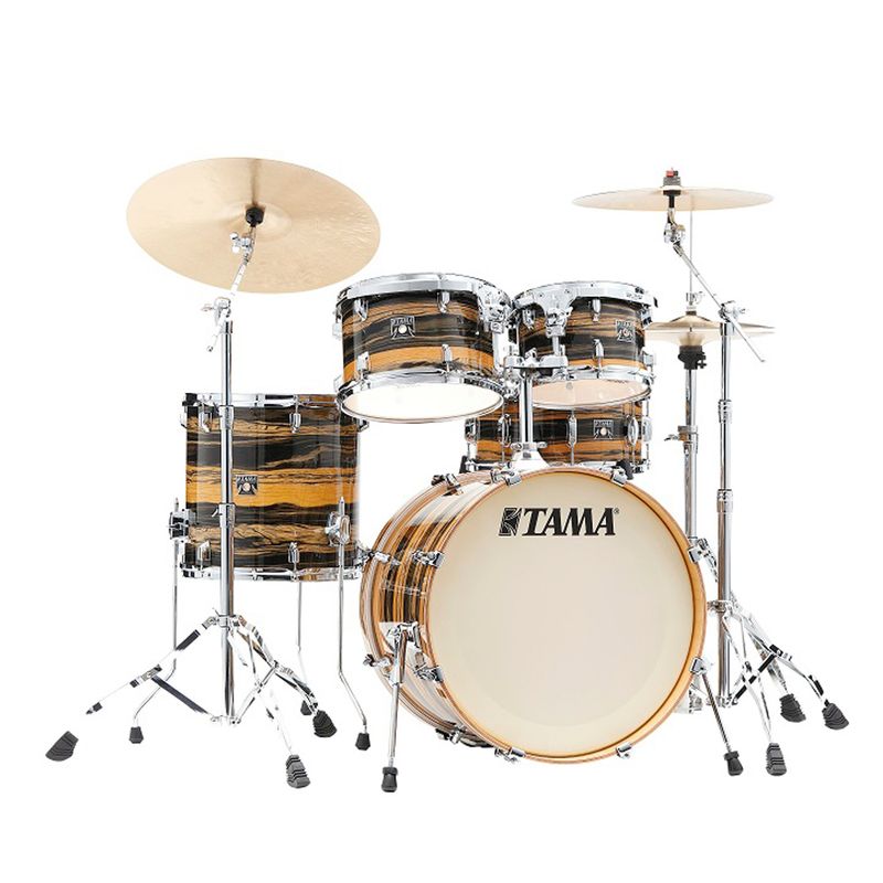 Tama CK50RS-NET Superstar Classic MA 5-del Shell-kit, Natural Ebony Tiger Wrap