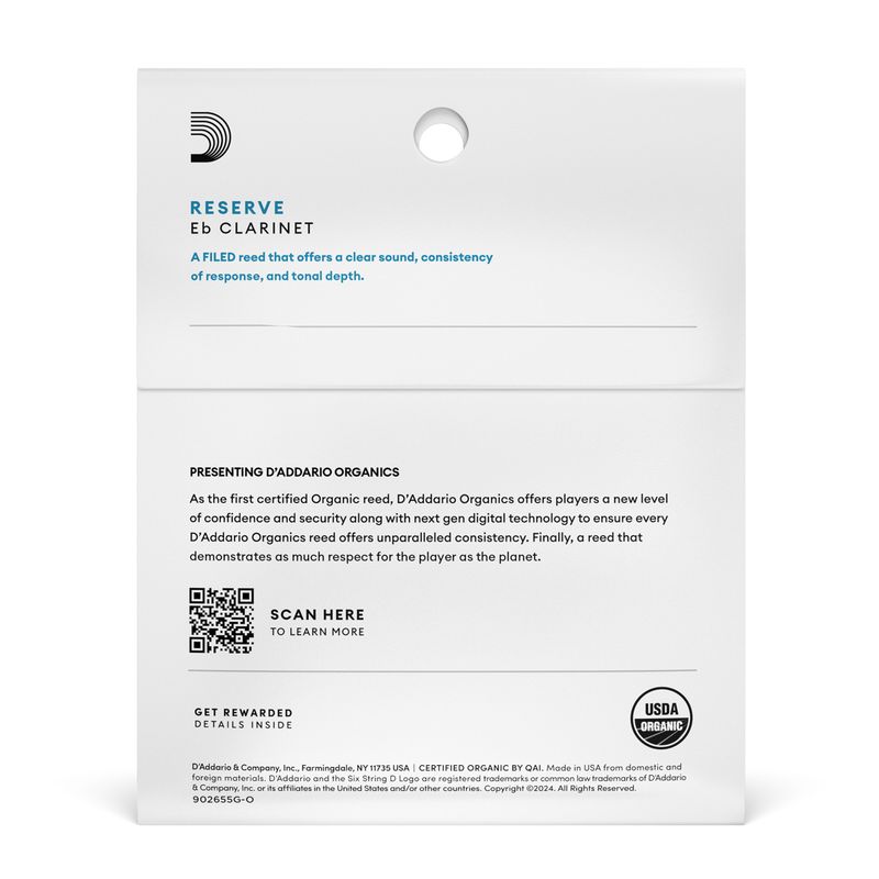 D'Addario ODBR0330 Org. Reserve Eb-Klarinett 3-p 3.0