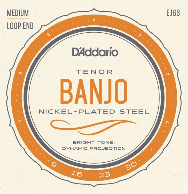 Hovedbilde D'Addario EJ63 Strängset Tenor Banjo  Nickel  ...