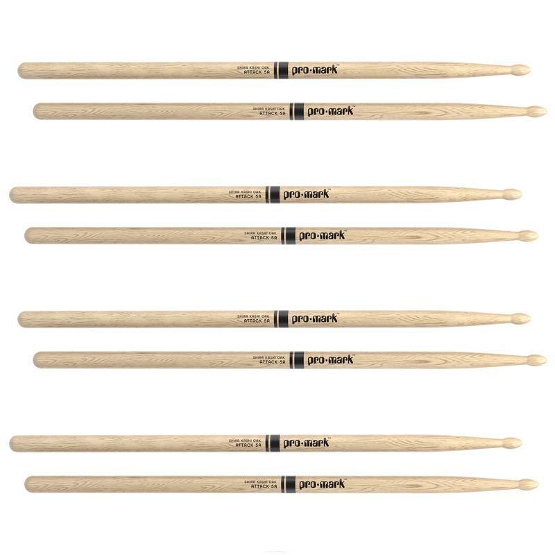 Promark PW5AW-4P Classic Attack, 5A, Oak, 4-pack, Oval tip