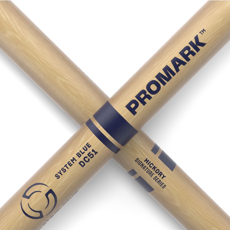 Promark TXDC51W System Blue DC51 (16 3/4x.680), Hickory, Custom tip