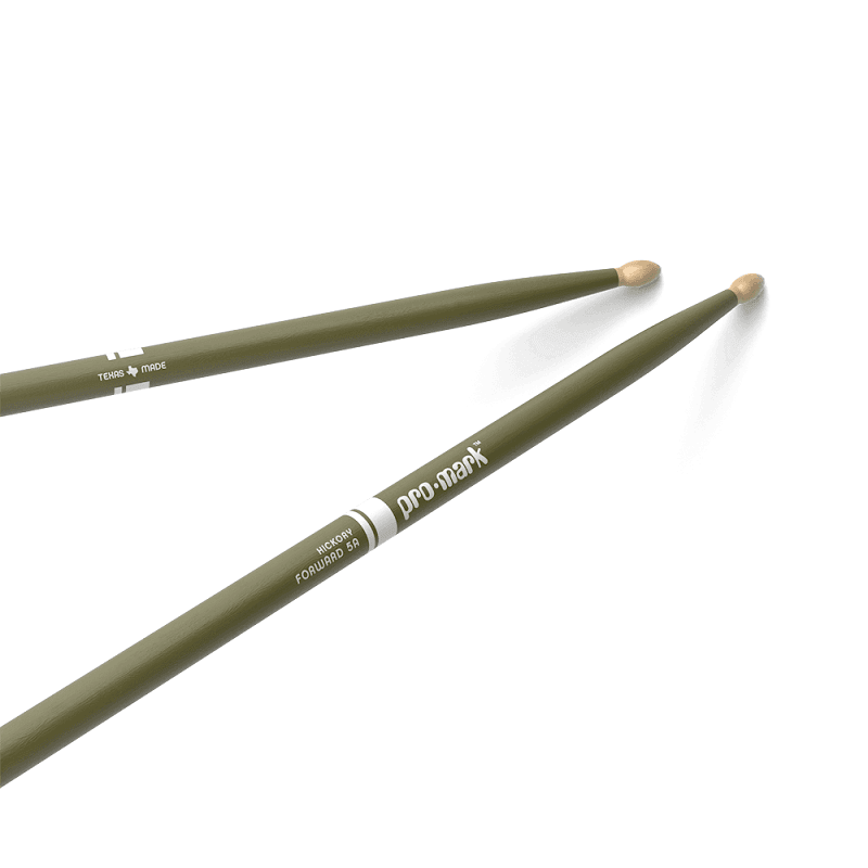 Promark TX5AW-GREEN Classic Painted Forward 5A, Oval tip - Green