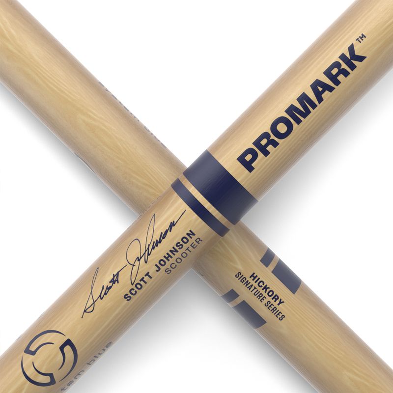 Promark TXDC27W Scott Johnson Scooter Signature, Hickory, Custom tip
