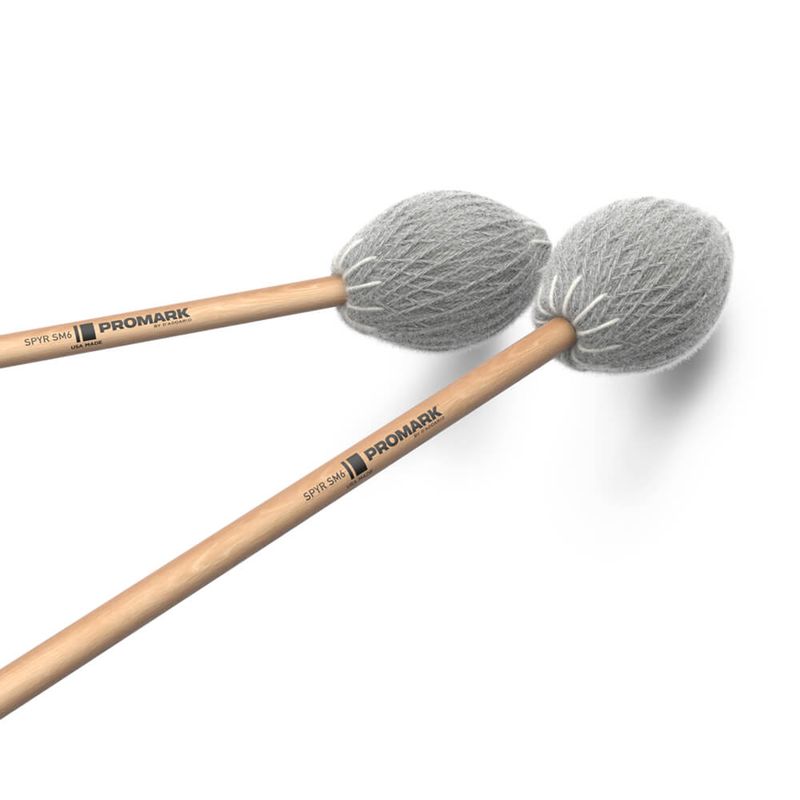 Promark SM6 SPYR Mallet Marimba, Yarn, Very Hard, Birch