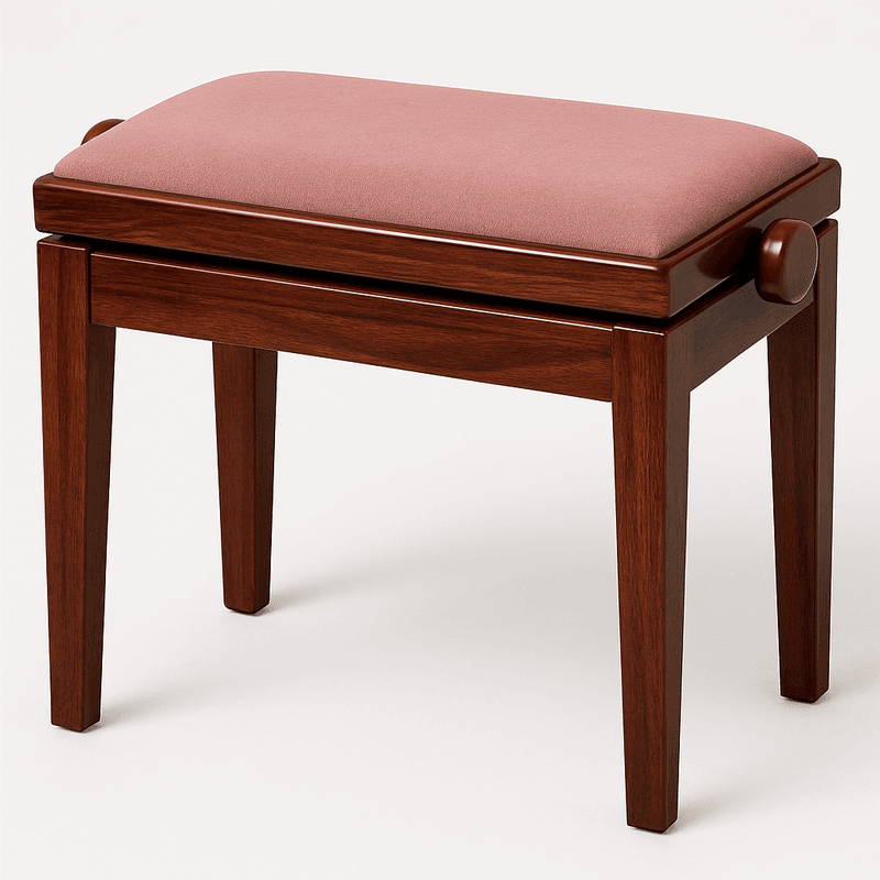 Hidrau BG1 Regulerbar Pianokrakk Rosentre Blank med Rosa sete i Velur