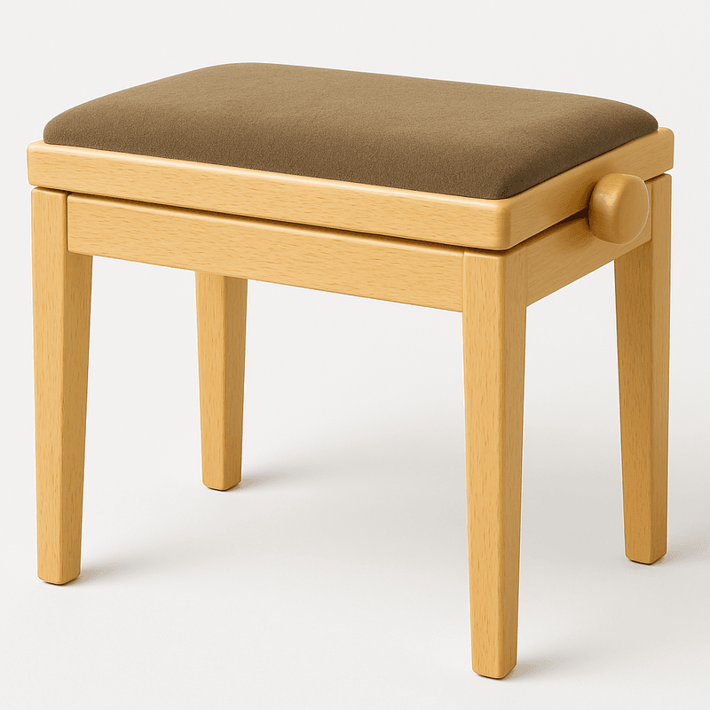 Hidrau BG1 Regulerbar Pianokrakk Natur Blank med Sand sete i Velur