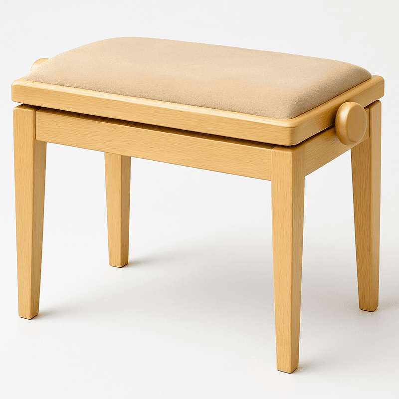 Hidrau BG1 Regulerbar Pianokrakk Natur Blank med Beige sete i Velur