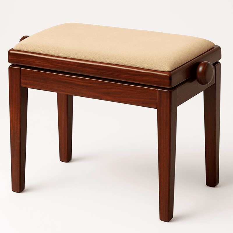 Hidrau BG1 Regulerbar Pianokrakk Rosentre Blank med Beige sete i Velur