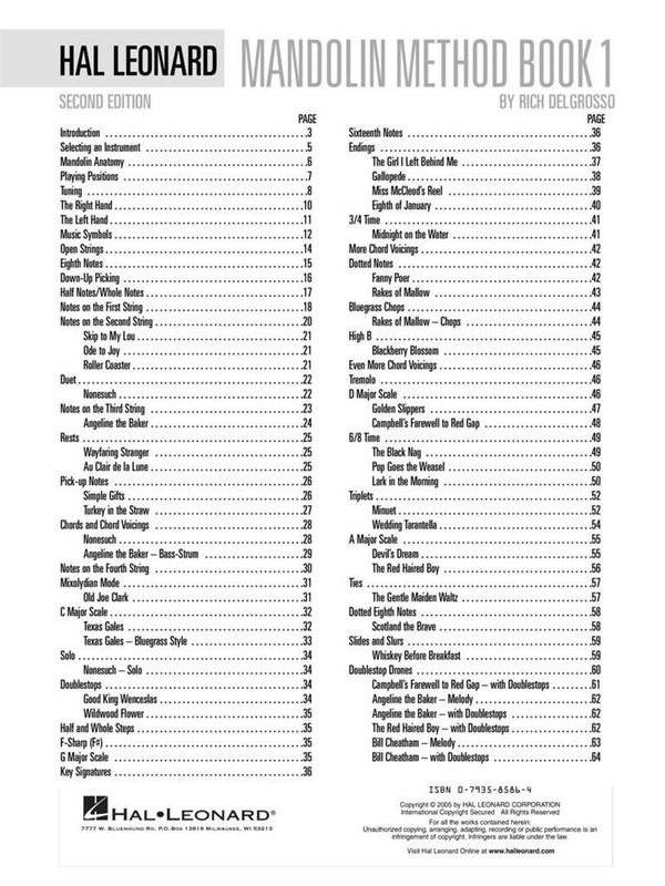 Hal Leonard Mandolin Method - Book 1 (2nd ed)