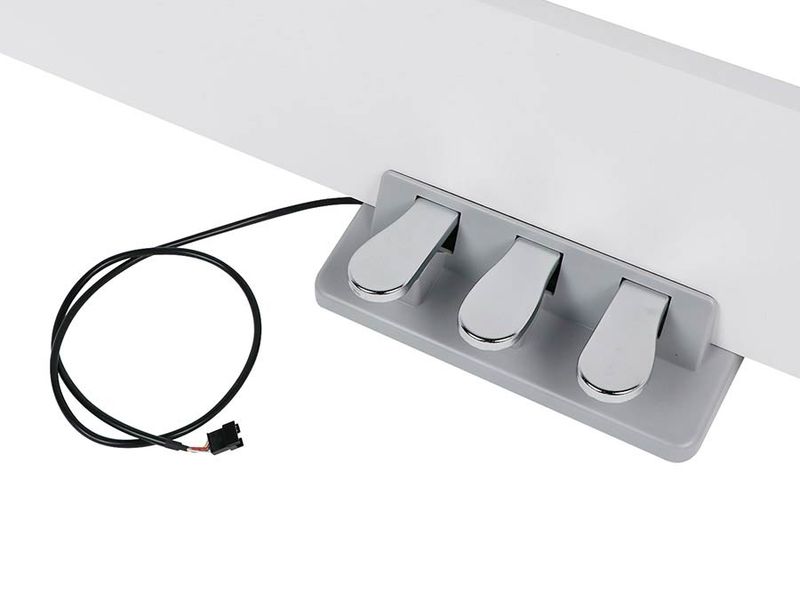 Medeli ST430 Piano Stand with 3 Pedals - White Satin