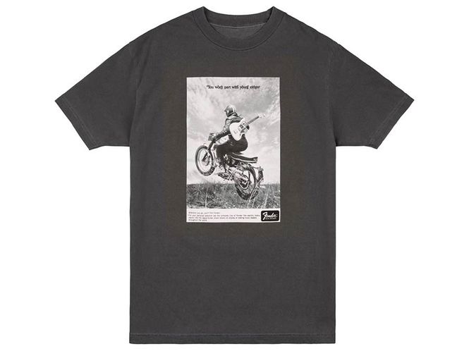 Hovedbilde Fender vintage ad biker tee, graphite, XL