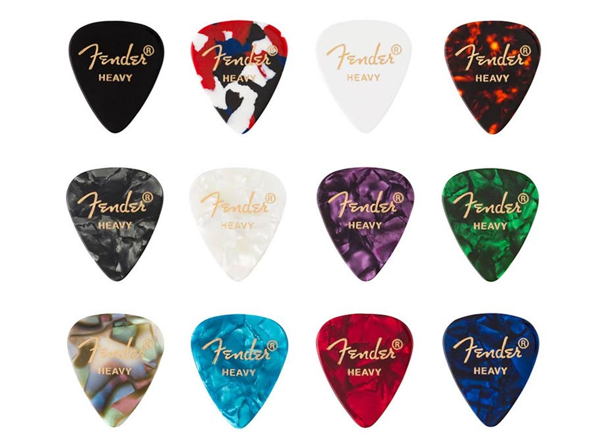 Fender Celluloid Medley Picks 12 pieces, 351 , heavy