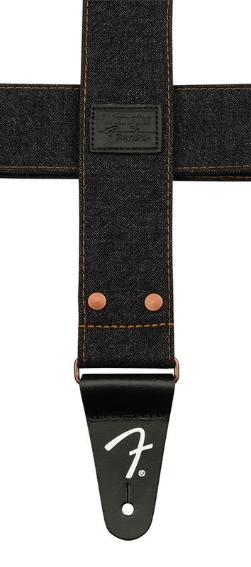 Fender  Wrangler riveted denim strap, black