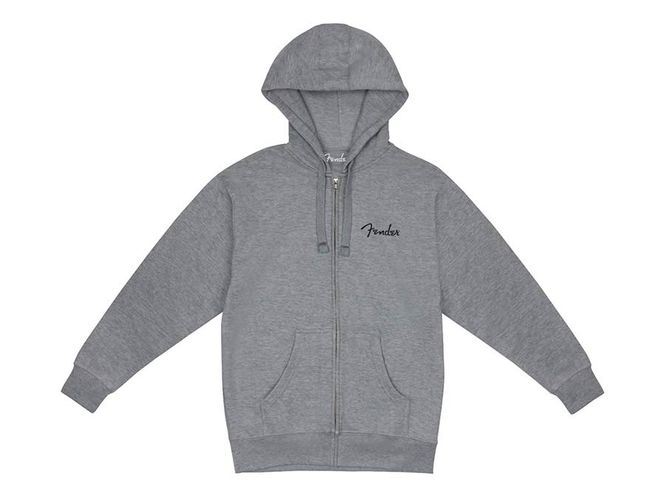 Hovedbilde Fender Clothing small spaghetti logo zip front hoodie, athletic gray, M
