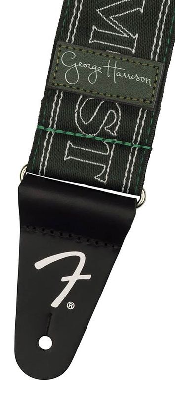 Fender George .H ATMP Logo guitar strap, green polyester, 2