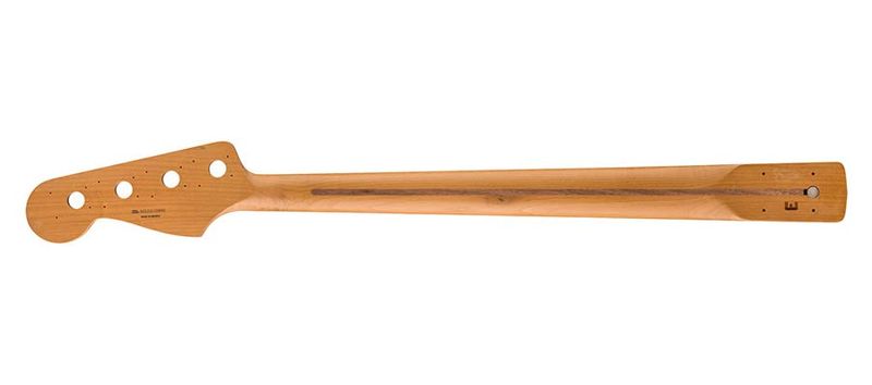Fender satin roasted maple Jazz Bass neck, 20 jumbo frets, 12