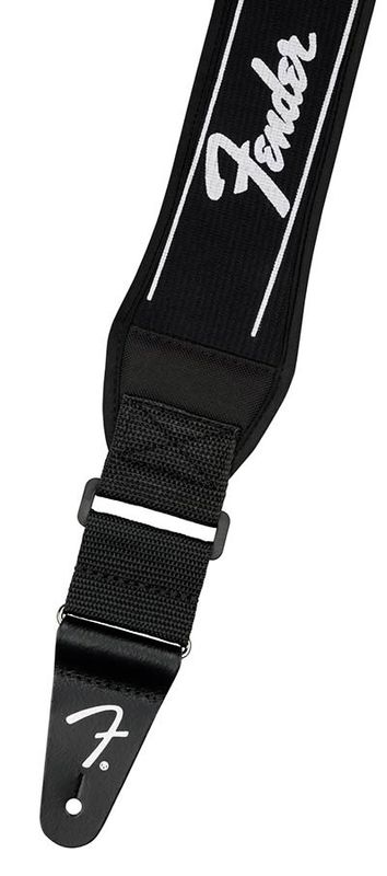 Fender Swell neoprene logo guitar strap, running logo, 2.5