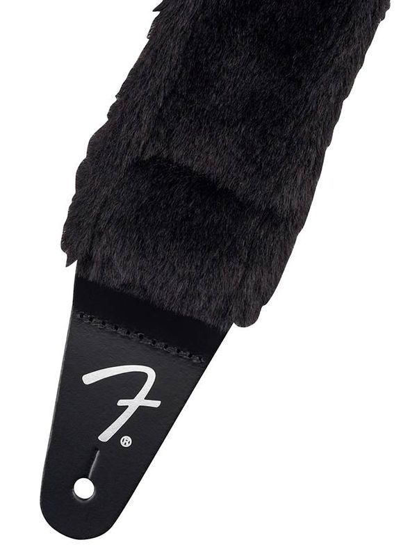 Fender Poodle plush guitar strap, black