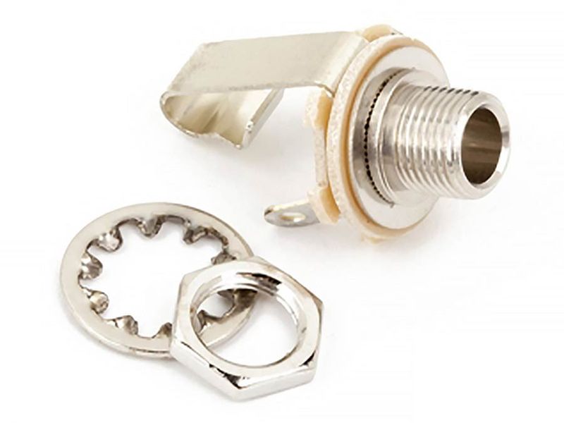 Fender GRP 2-pole chassis connector jacks, nickel,