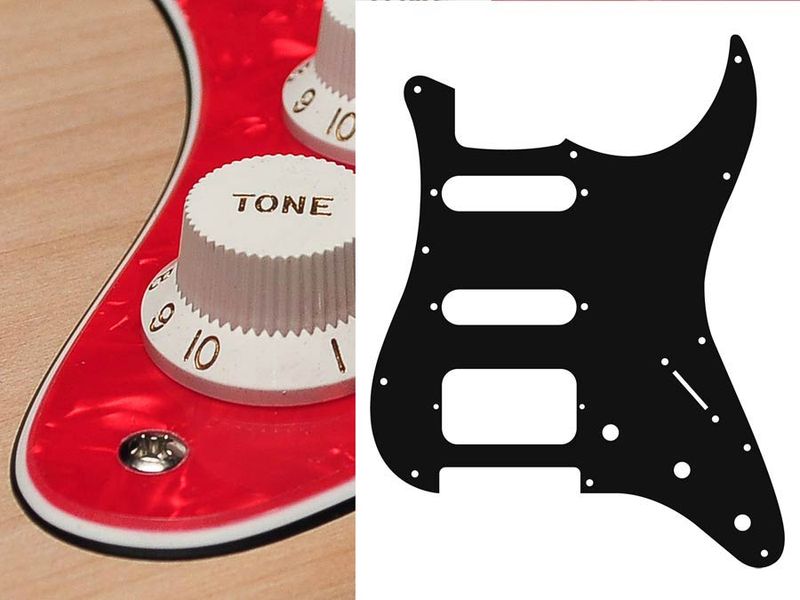 Boston ST-323 Pickguard Strat - Pearl Red