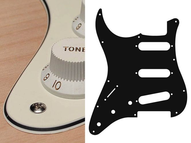 Hovedbilde Boston SL-313 Pickguard Strat - Vintage White (Lefthand)