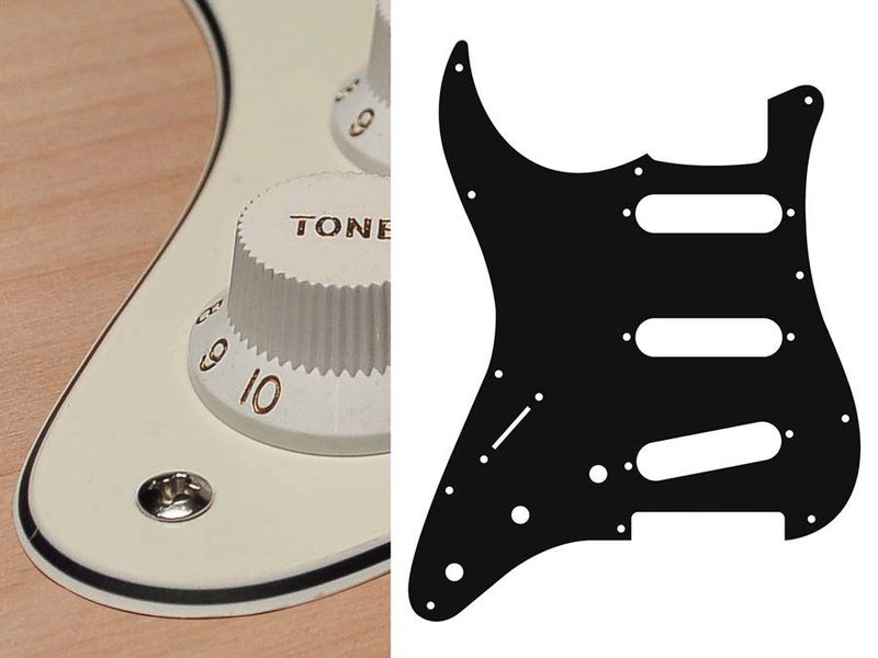 Boston SL-313 Pickguard Strat - Vintage White (Lefthand)