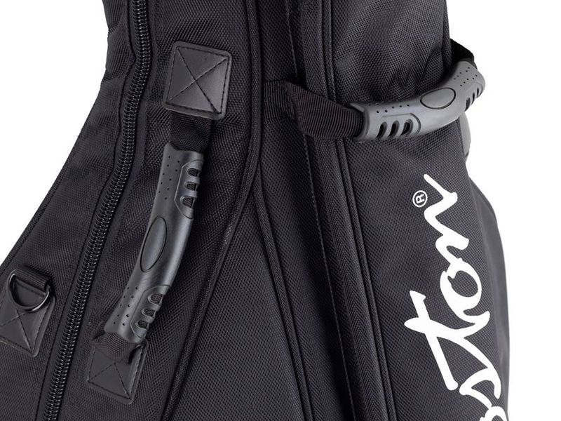 Boston deluxe cello bag 4/4, black 1680D nylon, 25mm polyethylene foam padding with luxe velour interior