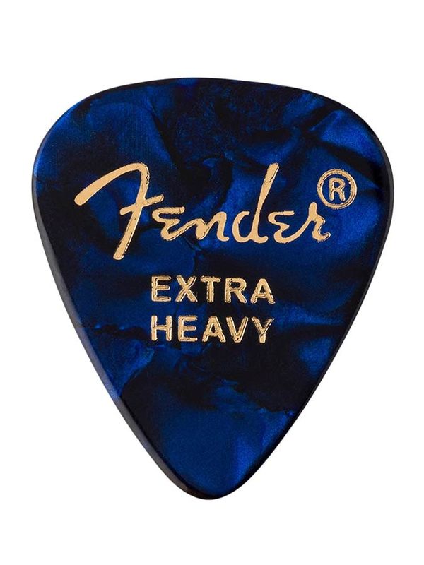 Fender  351  premium picks, extra heavy, blue moto, 12-pack