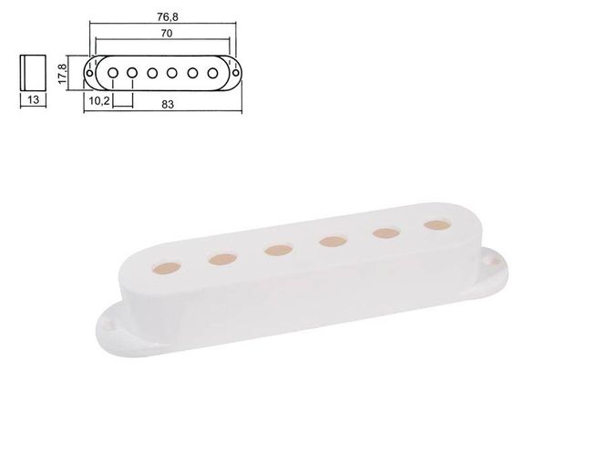 Hovedbilde Boston SPC-10 Pickup Cover Single Coil - White