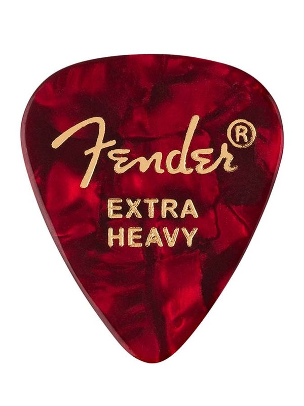 Fender  351  premium picks, extra heavy, red moto, 12-pack