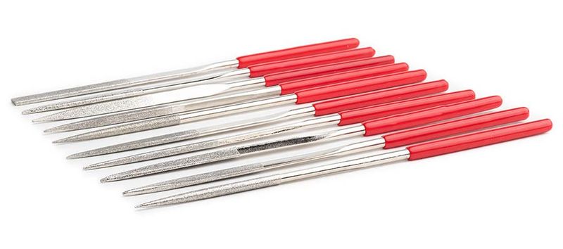 Boston diamond needle file set 160x4mm - 10 pcs