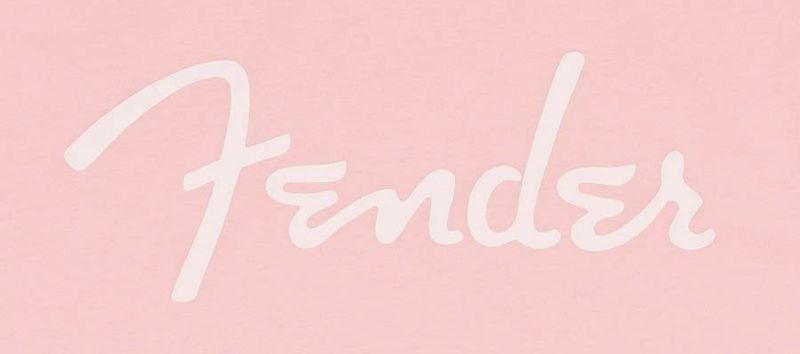 Fender  T-Shirts spaghetti logo, shell pink, XXL