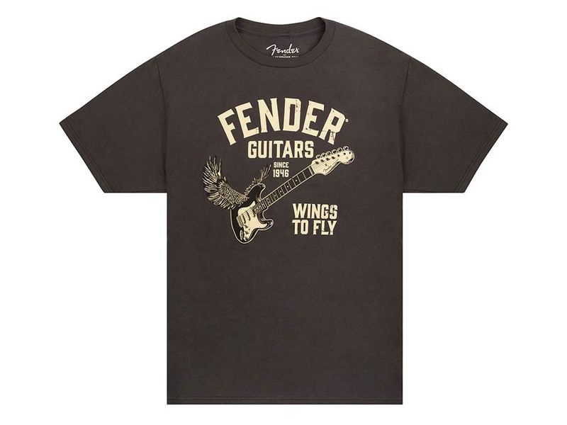 Fender  Wings To Fly T-Shirt, vintage black, M