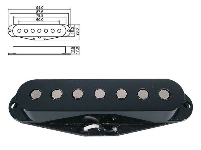 Hovedbilde Boston PU-19 Single Coil 7-str - Black