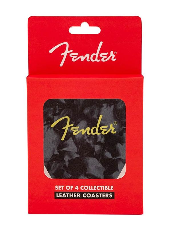 Fender  pick shaped coasters, multi-coloured with logo, 4 pc