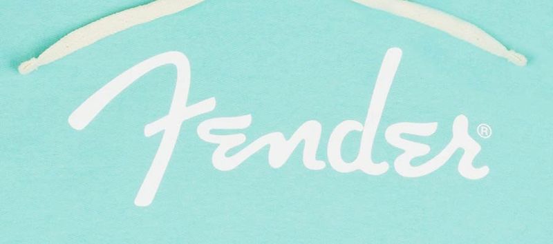 Fender  spaghetti logo hoodie, daphne blue, XL