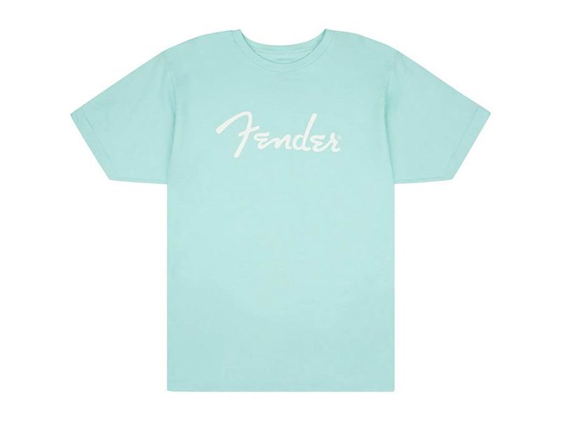 Fender  T-Shirts spaghetti logo, daphne blue, XL