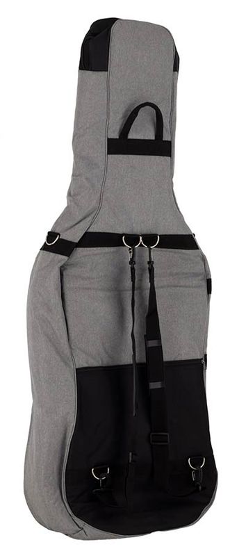 Boston CT-134-GR cello bag 3/4, light grey, 19 mm. padded, 2 straps, various pockets