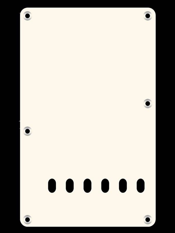 Boston BP-113 Strat Back Plate - Vintage White