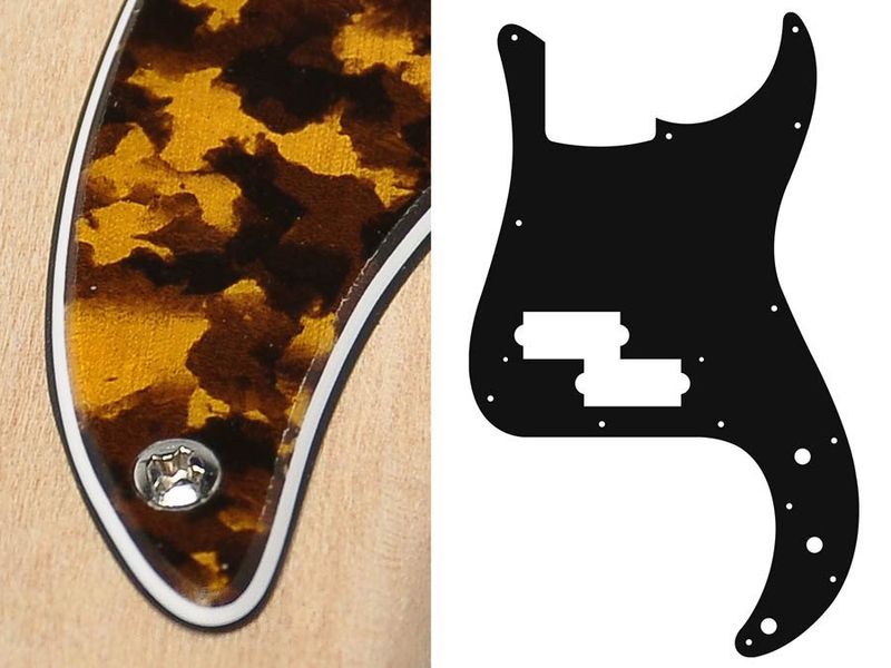 Boston PB-315 Pickguard P-Bass - Tiger Yellow
