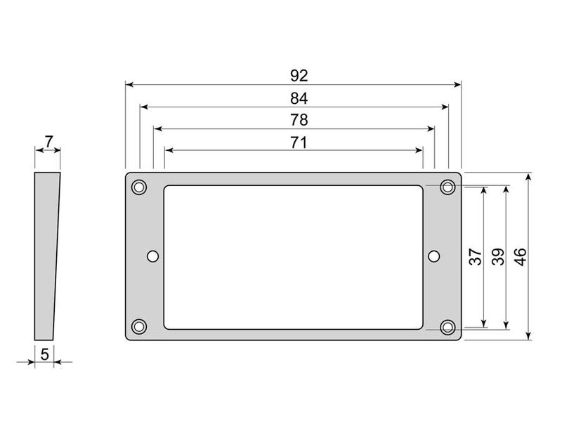 Boston HCS5070BK Humbucker Frame 5-7 mm Black