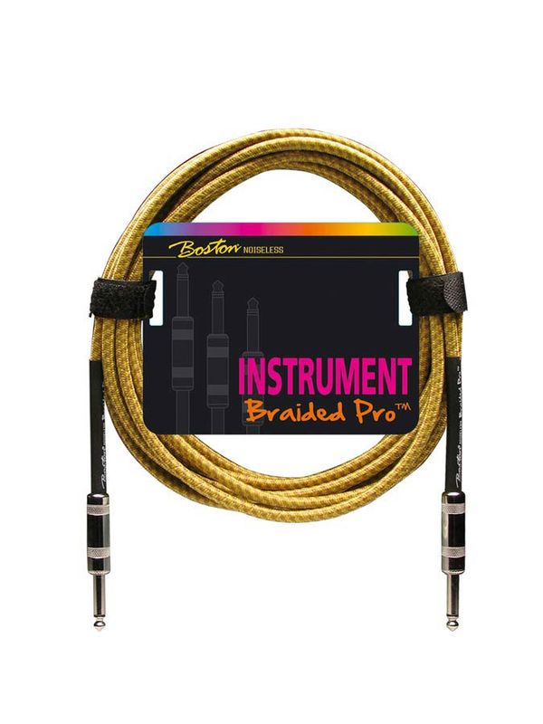 Boston Braided Pro Instrument Cable 6 m - Vintage Yellow