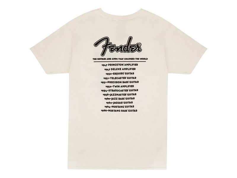 Fender  T-Shirts world tour, vintage white, L