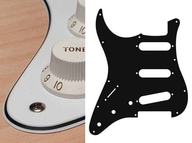 Hovedbilde Boston SL-313 Pickguard Strat - White (Lefthand)
