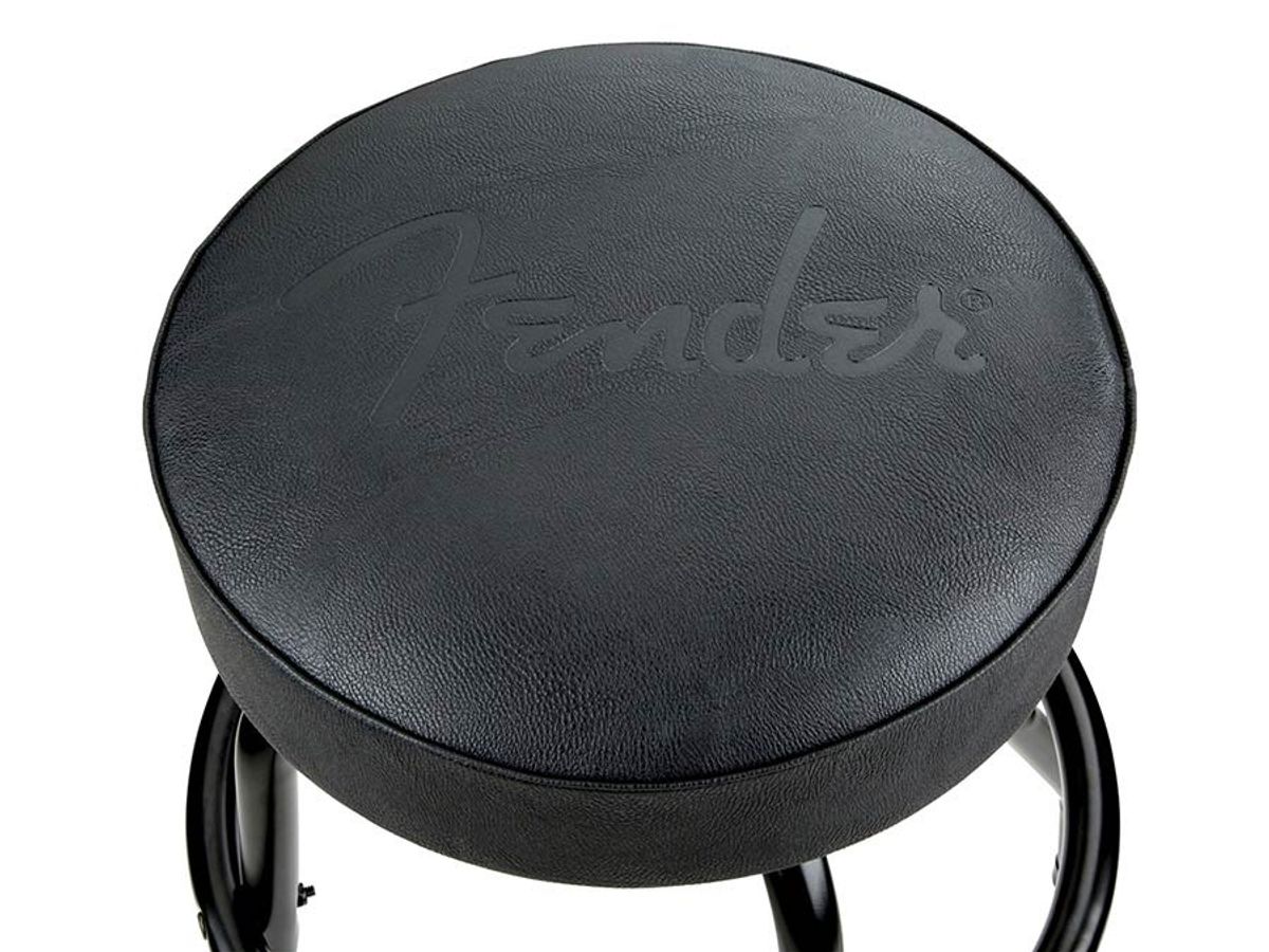 Fender  embossed black logo barstool, black/black, 30