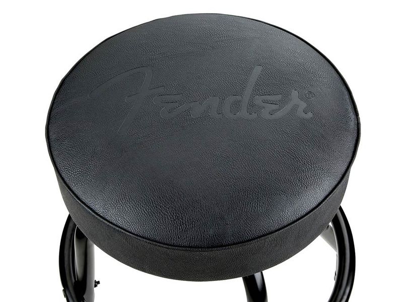 Fender  embossed black logo barstool, black/black, 30